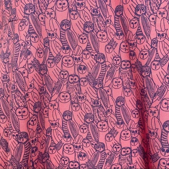 NWOT The Savile Row pink owl print shift dress 6 - Picture 8 of 11